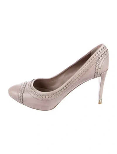 Pre-owned Louis Vuitton Leather Pumps In Purple