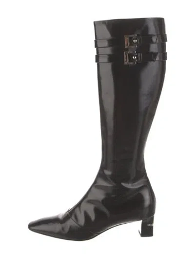 Pre-owned Louis Vuitton Leather Riding Boots In Black