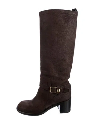 Pre-owned Louis Vuitton Leather Riding Boots In Brown