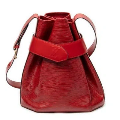 Pre-owned Louis Vuitton Leather Sac D'epaule In Red
