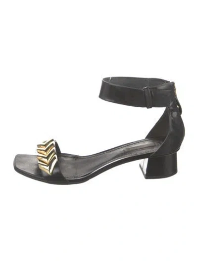 Pre-owned Louis Vuitton Leather Sandals In Black