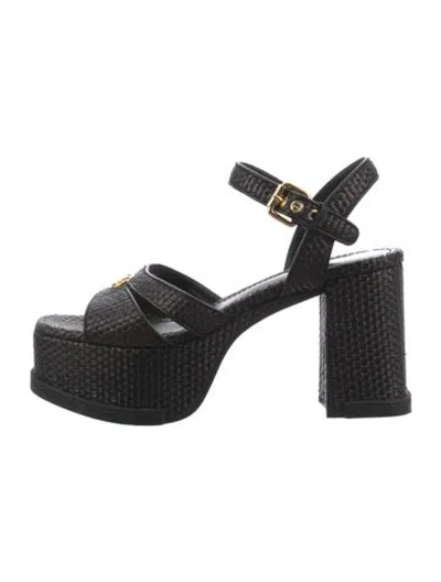 Pre-owned Louis Vuitton Leather Sandals In Black