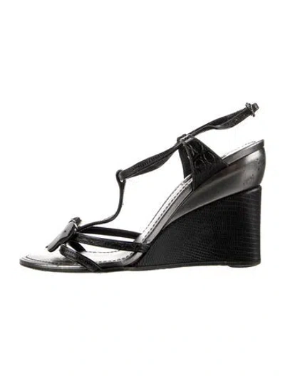 Pre-owned Louis Vuitton Leather Sandals In Black