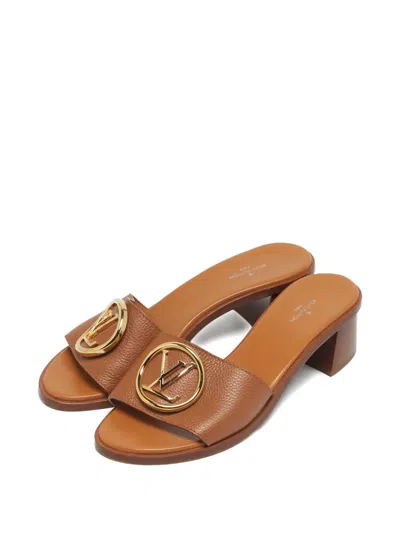 Pre-owned Louis Vuitton Leather Sandals In Brown