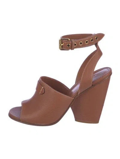 Pre-owned Louis Vuitton Leather Sandals In Brown