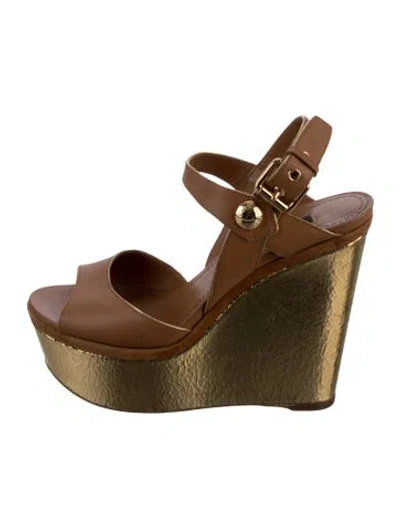 Pre-owned Louis Vuitton Leather Sandals In Brown