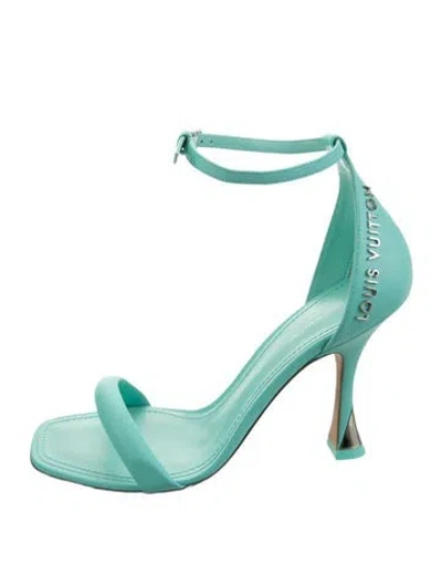 Pre-owned Louis Vuitton Leather Sandals In Green