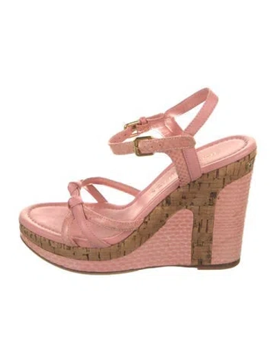 Pre-owned Louis Vuitton Leather Sandals In Pink