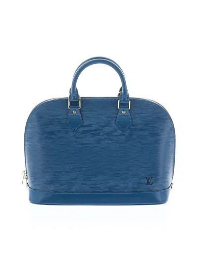 Pre-owned Louis Vuitton Leather Satchel In Blue
