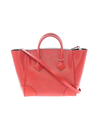 Pre-owned Louis Vuitton Leather Satchel In Red