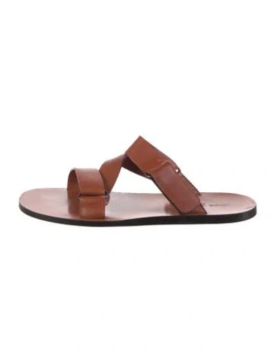 Pre-owned Louis Vuitton Leather Slides In Neutral