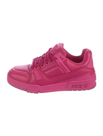 Pre-owned Louis Vuitton Leather Sneakers In Pink