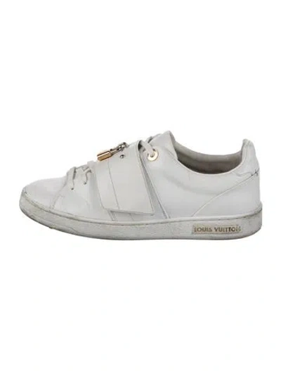 Pre-owned Louis Vuitton Leather Sneakers In Silver