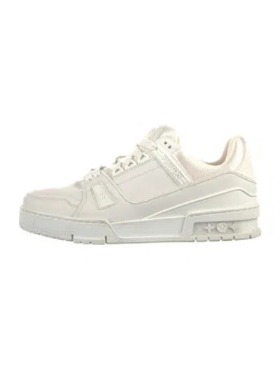 Pre-owned Louis Vuitton Leather Sneakers In White