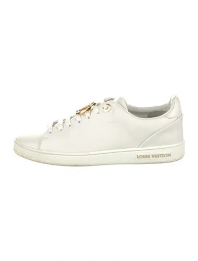 Pre-owned Louis Vuitton Leather Sneakers In White