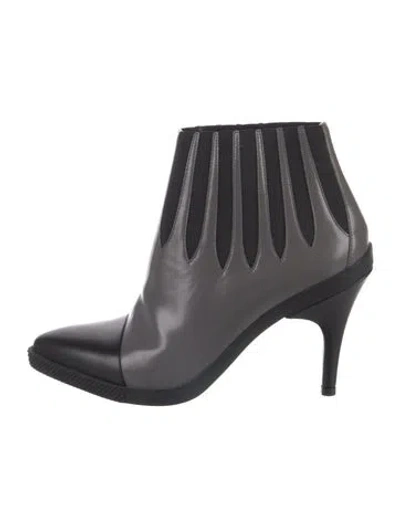 Pre-owned Louis Vuitton Leather Sock Boots In Gray