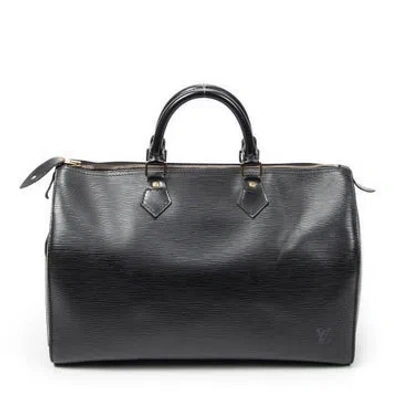Pre-owned Louis Vuitton Leather Speedy In Black
