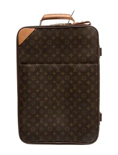 Pre-owned Louis Vuitton Leather Suitcase In Brown