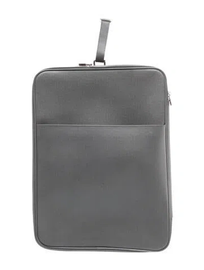 Pre-owned Louis Vuitton Leather Suitcase In Gray