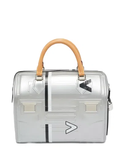 Pre-owned Louis Vuitton Leather Tote Bag In Silver