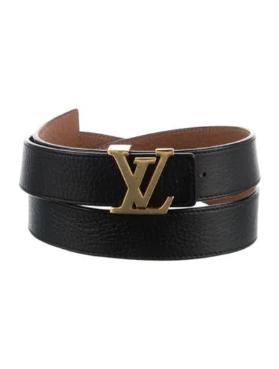 Pre-owned Louis Vuitton Leather Waist Belt In Black/brown