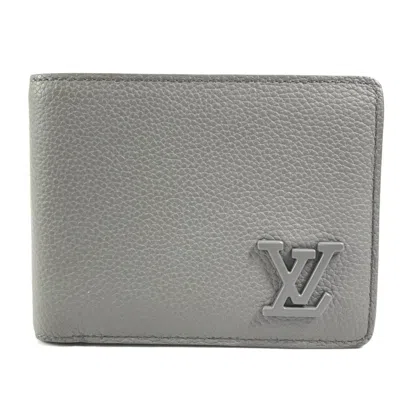 Pre-owned Louis Vuitton Leather Wallet (bi-fold) () In Gray