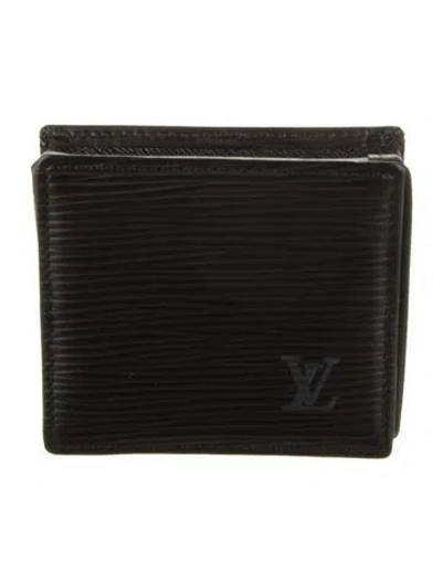 Pre-owned Louis Vuitton Leather Wallet In Black