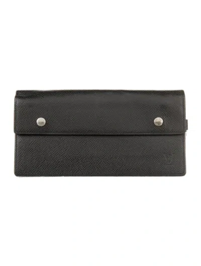 Pre-owned Louis Vuitton Leather Wallet In Black
