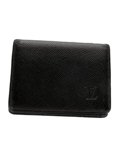 Pre-owned Louis Vuitton Leather Wallet In Black