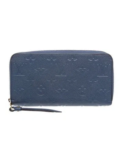 Pre-owned Louis Vuitton Leather Wallet In Blue