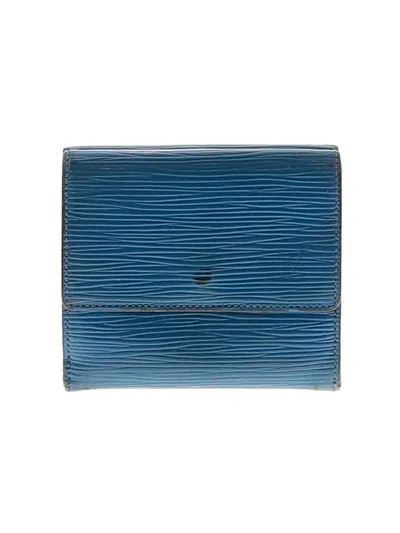 Pre-owned Louis Vuitton Leather Wallet In Blue