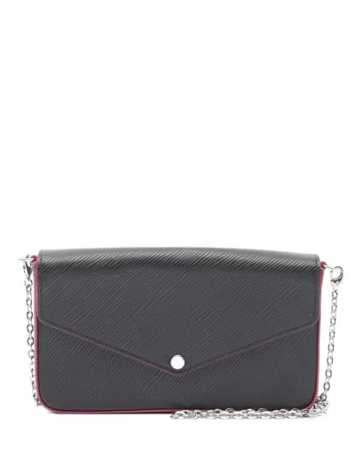 Pre-owned Louis Vuitton Leather Wallet On Chain