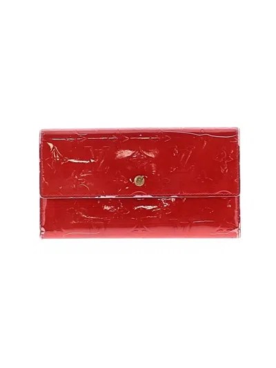 Pre-owned Louis Vuitton Leather Wallet In Red