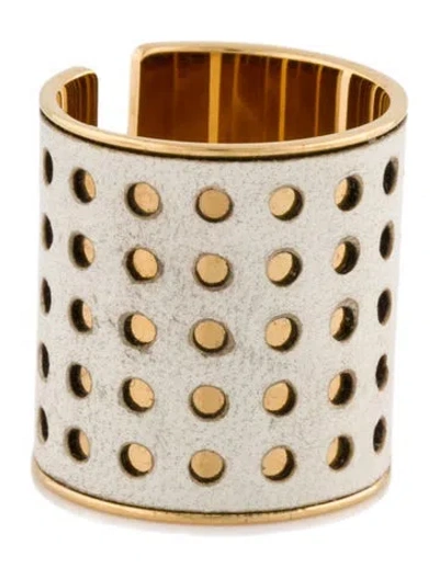 Pre-owned Louis Vuitton Leather Wide Ring In Multi