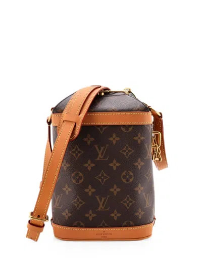 Pre-owned Louis Vuitton Legacy Milk Box Bag Monogram Canvas Crossbody Bag In Brown