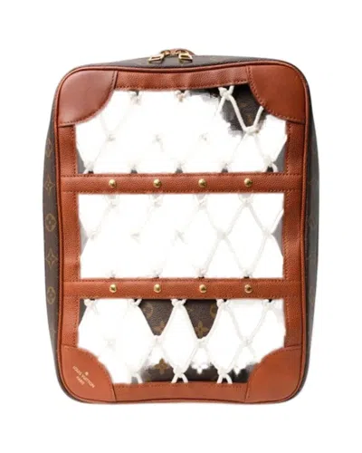 Pre-owned Louis Vuitton Legacy Shoes Box Monogram Backpack In Black