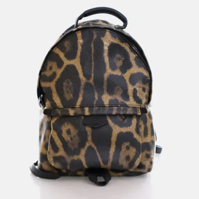 Pre-owned Louis Vuitton Leopard Palm Springs In Black