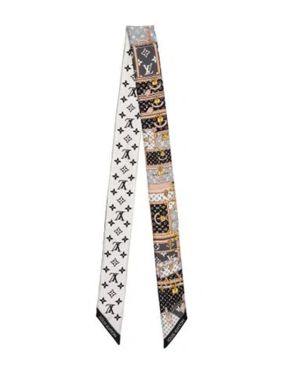 Pre-owned Louis Vuitton Let's Go Bb Silk Bandeau In White