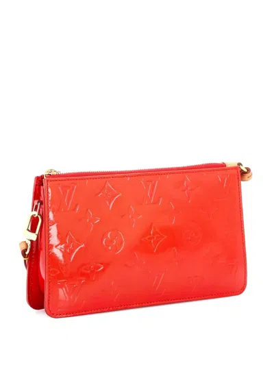Pre-owned Louis Vuitton Lexington Pochette Monogram Vernis Clutch Bag In Red