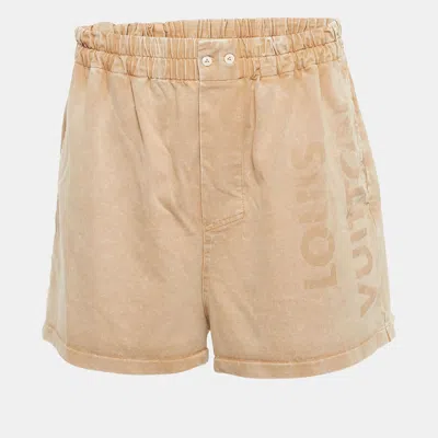 Pre-owned Louis Vuitton Light Brown Elasticated Waist Shorts L