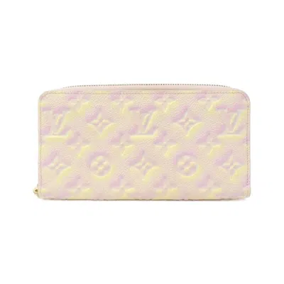 Pre-owned Louis Vuitton Light Pink Leather Long Wallet (bi-fold) ()