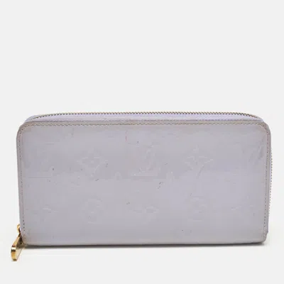 Pre-owned Louis Vuitton Lilac Monogram Vernis Zippy Wallet In Purple