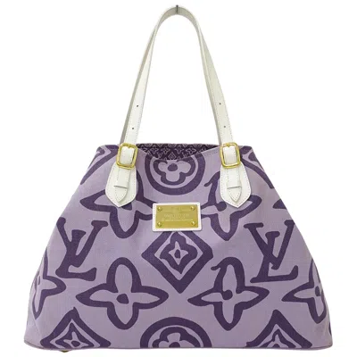 Pre-owned Louis Vuitton Lilac Purple Canvas Tote Bag ()