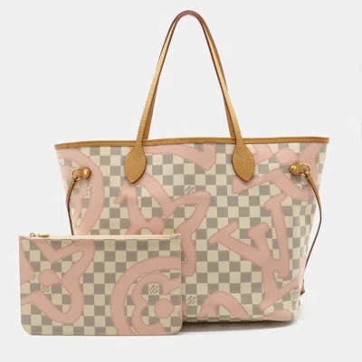 Pre-owned Louis Vuitton Limited Edition Damier Tahitienne Mm Neverfull Nm Tote Bag In Beige