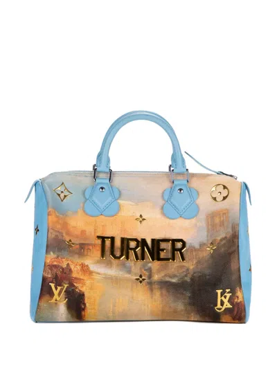 Pre-owned Louis Vuitton Limited Edition Jeff Koons Masters Turner Speedy 30 Tote Bag In Neutral