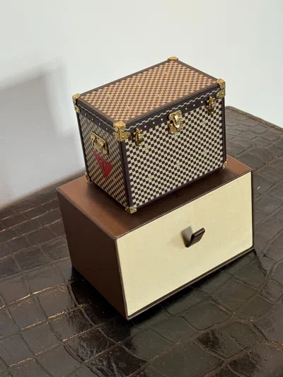 Pre-owned Louis Vuitton Limited Edition  Paper Weight Trunk , Vuitton Jewelry Box In Black