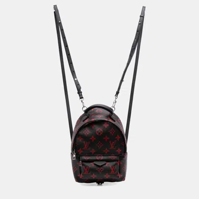 Pre-owned Louis Vuitton Limited Edition Monogram Infrarouge Mini Palm Springs In Black