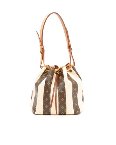 Pre-owned Louis Vuitton Limited Edition Monogram Rayures Petit Noe Bag In Brown