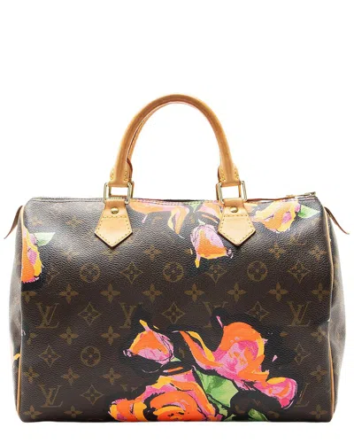 Pre-owned Louis Vuitton Limited Edition Monogram Roses Speedy 30 (authentic Pre-loved)