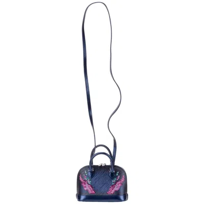 Pre-owned Louis Vuitton Limited Edition Nano Alma Sequins Flames Bag In Purple